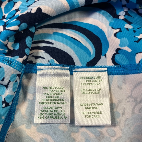 NWT Lilly Pulitzer Luxletic South Beach High Rise Bike Shorts, UPF 50+ Sz. Small - Picture 15 of 15